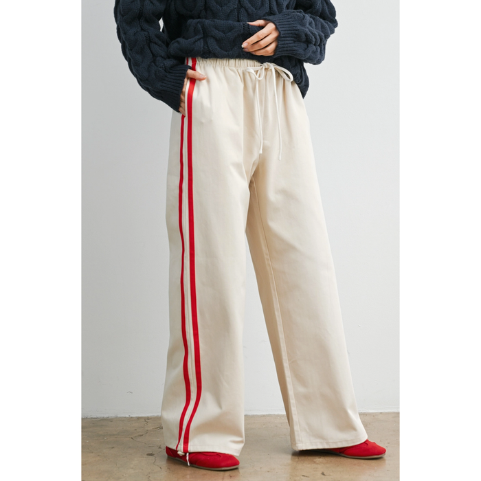 Striped Drawstring Track Pant