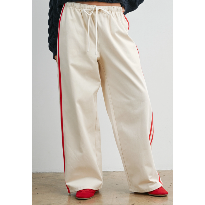 Striped Drawstring Track Pant