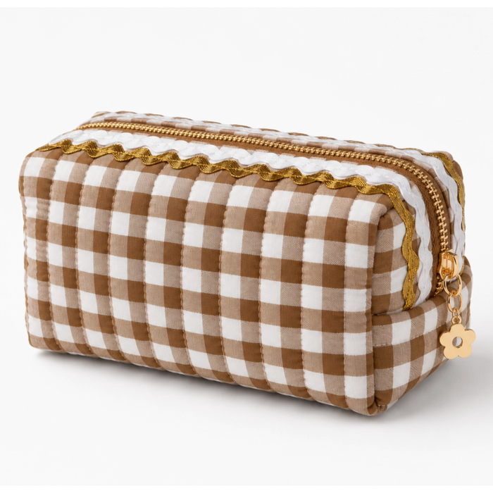 Gingham Cosmetic Case