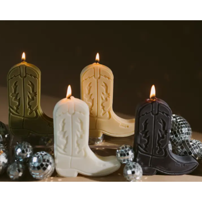 Cowboy Boot Candle