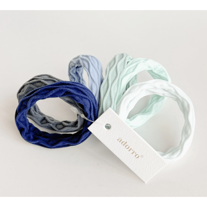 Adorro Coastal Wavy Seamless Hair Ties (Pack of 6) Accessories Parts and Labour Hood River Oregon Clothing Store