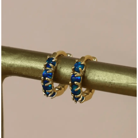 Adorro Dark Blue Mini Hoops Accessories Parts and Labour Hood River Oregon Clothing Store
