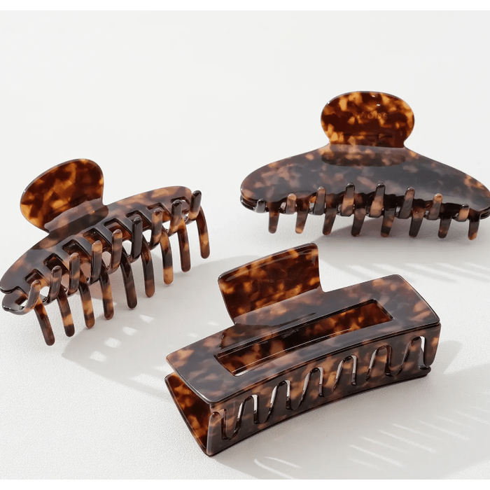 Adorro Deep Tortoise Assorted Large Claw Clips Accessories Parts and Labour Hood River Oregon Clothing Store