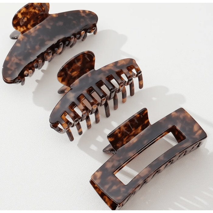 Adorro Deep Tortoise Assorted Large Claw Clips Accessories Parts and Labour Hood River Oregon Clothing Store