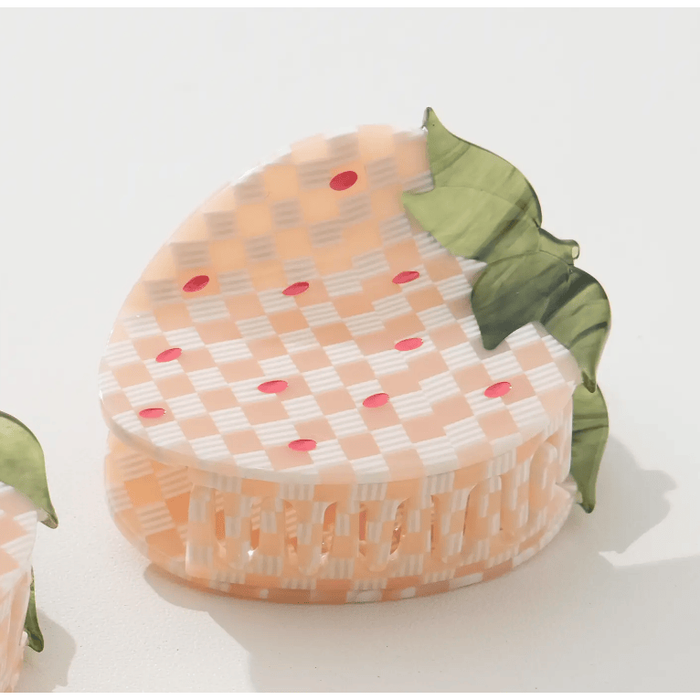 Adorro Gingham Strawberry Claw Clip Accessories Parts and Labour Hood River Oregon Clothing Store