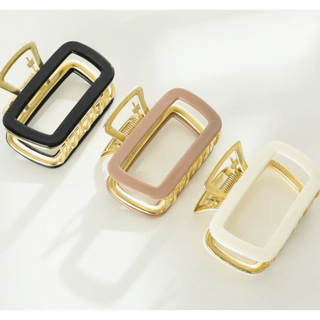 Adorro Harlow Solid Rectangle Metal Claw Clip Accessories Parts and Labour Hood River Oregon Clothing Store