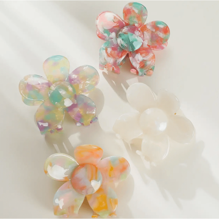 Adorro Jasmine | Medium Flower Claw Clip Accessories Parts and Labour Hood River Oregon Clothing Store
