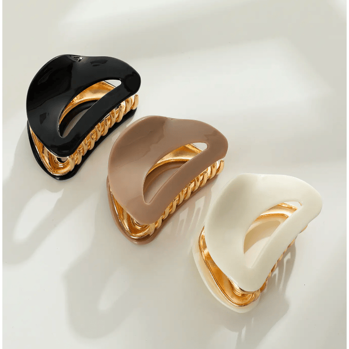 Adorro Nadia Solid Curved Metal Claw Clip Accessories Parts and Labour Hood River Oregon Clothing Store