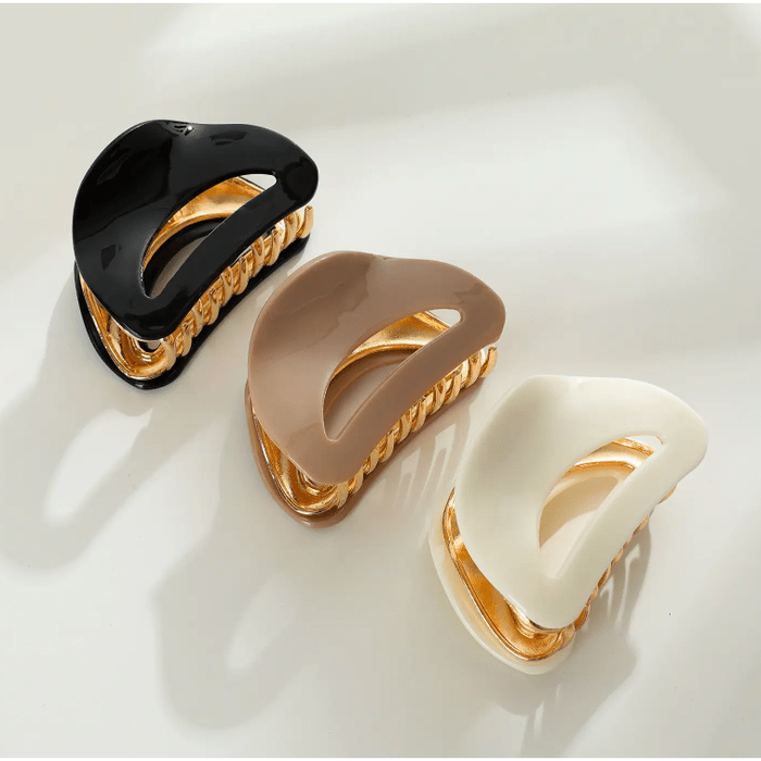 Adorro Nadia Solid Medium Curved Claw Clip Accessories Parts and Labour Hood River Oregon Clothing Store