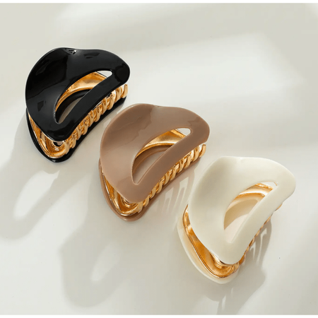 Adorro Nadia Solid Medium Curved Metal Claw Clip Accessories Parts and Labour Hood River Oregon Clothing Store