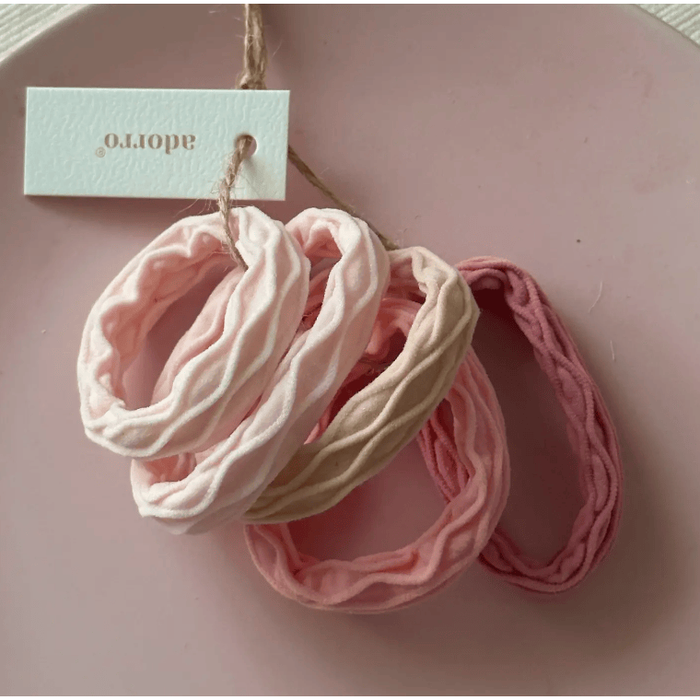 Adorro Wavy Seamless Hair Ties Pink Accessories Parts and Labour Hood River Oregon Clothing Store