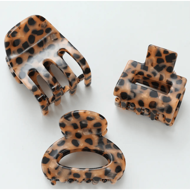 Adorro Wild Leopard Mini Assorted Claw Clips Accessories Parts and Labour Hood River Oregon Clothing Store