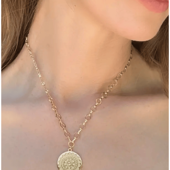 Amelia Rose Sun Medallion Pendant Medallion Accessories Parts and Labour Hood River Oregon Clothing Store