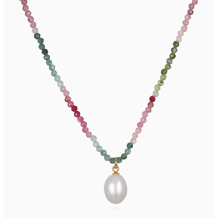 Amelia Rose Watermelon Tourmaline Pearls Choker Accessories Parts and Labour Hood River Oregon Clothing Store