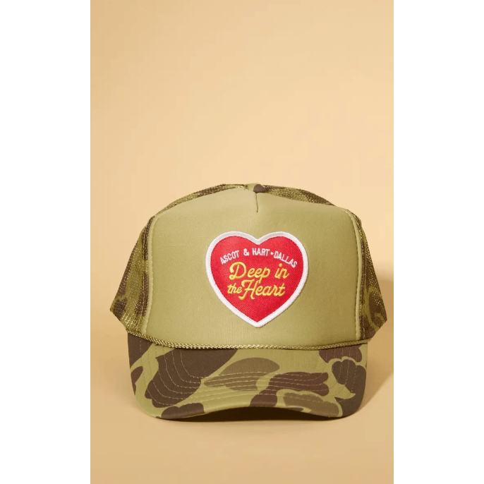 Ascot + Hart A + H Deep in the Heart Patch Trucker Hats Parts and Labour Hood River Oregon Clothing Store