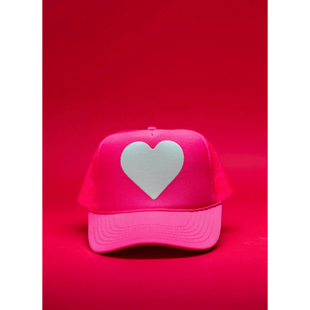 Ascot + Hart Classic Heart Trucker Neon Pink / White Hats Parts and Labour Hood River Oregon Clothing Store
