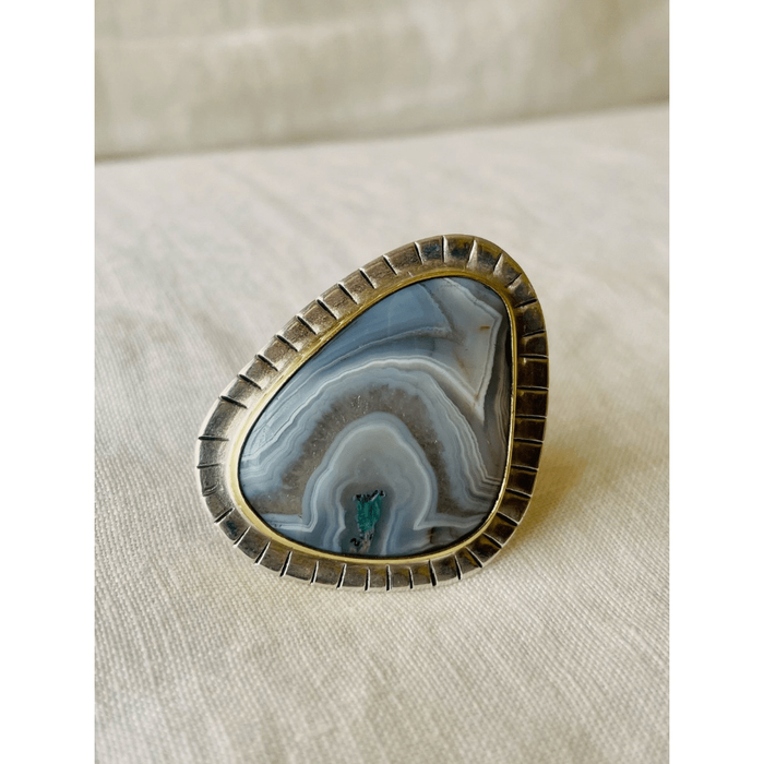 Basaalt John Day Moss Agate Saari Ring 6 Jewelry Parts and Labour Hood River Oregon Clothing Store