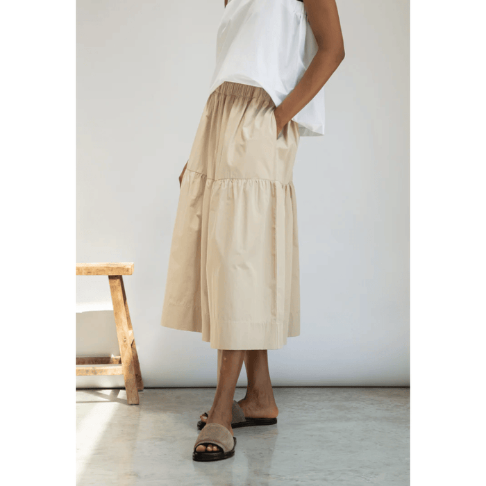 Beaumont Organic Cecilia Organic Cotton Poplin Skirt Bottoms Parts and Labour Hood River Oregon Clothing Store