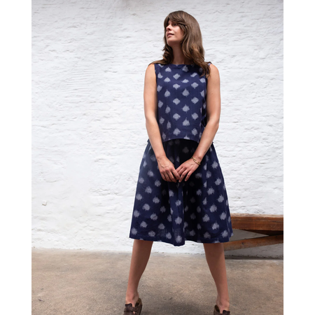 Bibico Jordan Casual Skirt - Indigo Dot Print Bottoms Parts and Labour Hood River Oregon Clothing Store