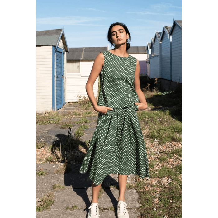 Bibico Pippa Top Green Dot / XS Shirts & Tops Parts and Labour Hood River Oregon Clothing Store