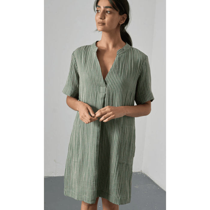 Bibico Wren Dress Green Stripe / XS Dresses & Jumpsuits Parts and Labour Hood River Oregon Clothing Store