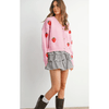BUTTERMELON Strawberry Embroidered Cropped Cardigan Shirts & Tops Parts and Labour Hood River Oregon Clothing Store