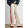 BUTTERMELON Striped Drawstring Track Pant Ivory/Red / S Bottoms Parts and Labour Hood River Oregon Clothing Store