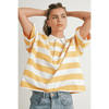 BUTTERMELON Striped Oversized Polo Shirt Shirts & Tops Parts and Labour Hood River Oregon Clothing Store