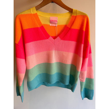 Crush Cashmere Rainbow Deep V Shirts & Tops Parts and Labour Hood River Oregon Clothing Store