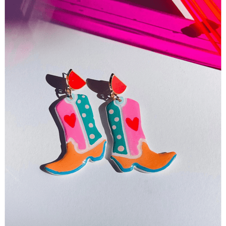 Delaney and Blu Heart Cowboy Boots Earrings Accessories Parts and Labour Hood River Oregon Clothing Store