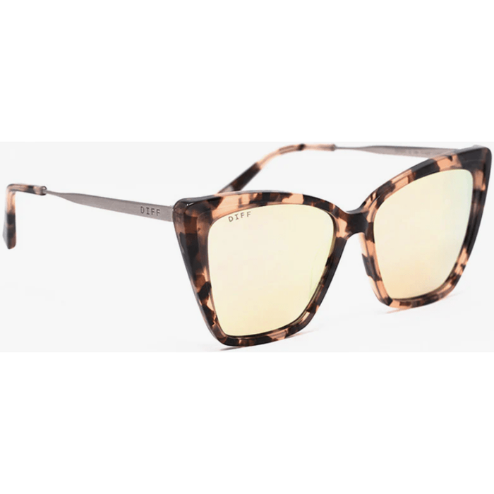 DIFF Eyewear Becky II Cat Eye Sunglasses Himalayan Tortoise + Taupe Flash Mirror Accessories Parts and Labour Hood River Oregon Clothing Store