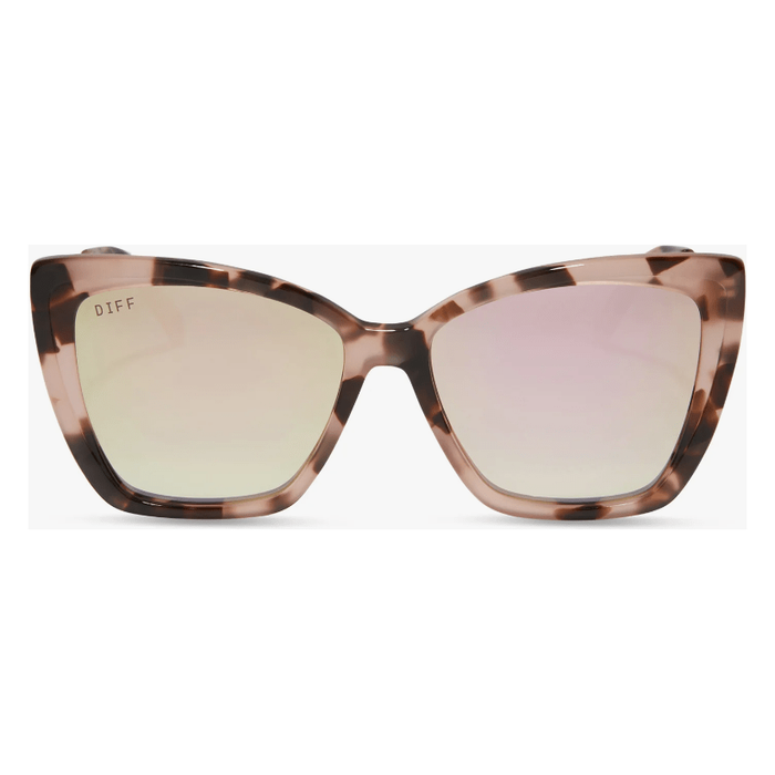 DIFF Eyewear Becky II Cat Eye Sunglasses Himalayan Tortoise + Taupe Flash Mirror Accessories Parts and Labour Hood River Oregon Clothing Store