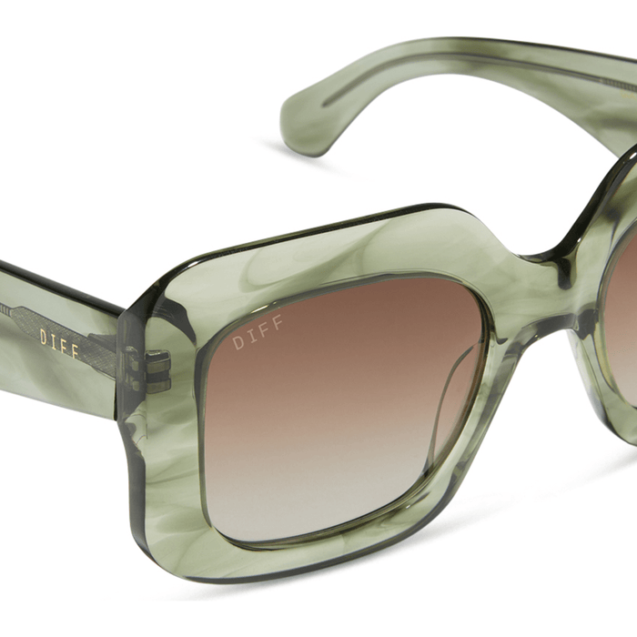 DIFF Eyewear Giada Sunglasses Matcha + Brown Gradient Accessories Parts and Labour Hood River Oregon Clothing Store