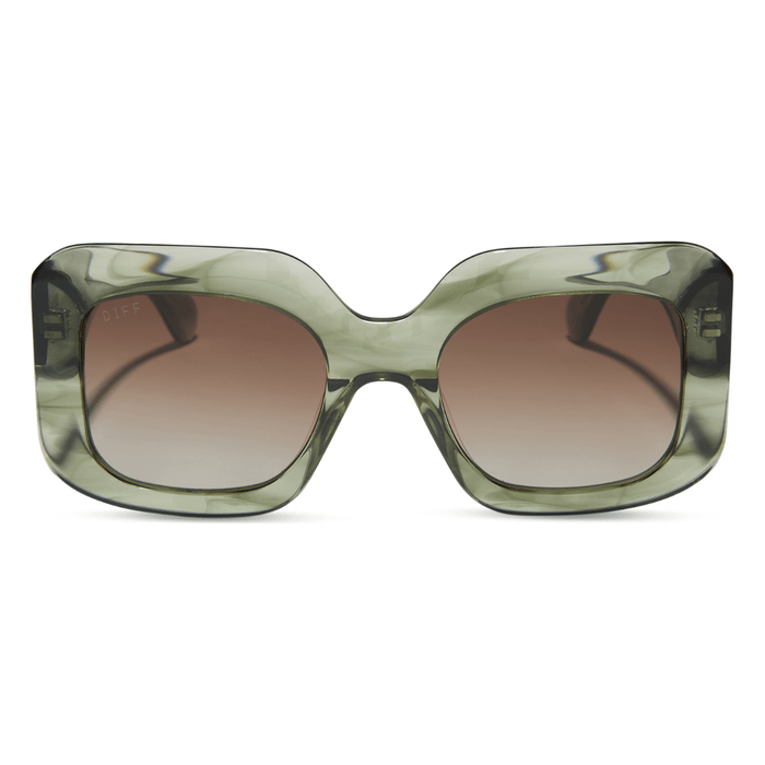 DIFF Eyewear Giada Sunglasses Matcha + Brown Gradient Accessories Parts and Labour Hood River Oregon Clothing Store