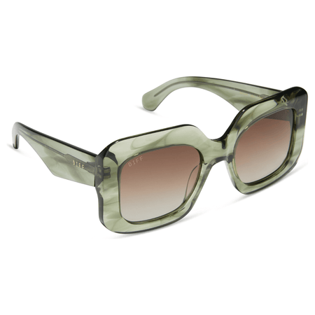 DIFF Eyewear Giada Sunglasses Matcha + Brown Gradient Accessories Parts and Labour Hood River Oregon Clothing Store