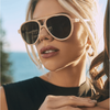 DIFF Eyewear Iconica Pia Sunglasses Nude + Brown Gradient Accessories Parts and Labour Hood River Oregon Clothing Store