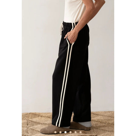 DONNI. Eco-Terry Stripe Crop Pant Bottoms Parts and Labour Hood River Oregon Clothing Store