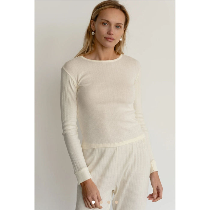 DONNI. The Pointelle Long Sleeve Shirts & Tops Parts and Labour Hood River Oregon Clothing Store