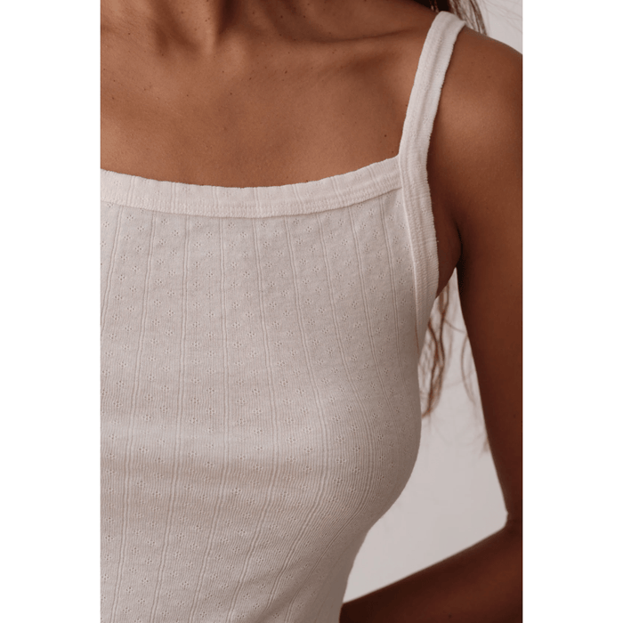 DONNI. The Pointelle Square Neck Tank Shirts & Tops Parts and Labour Hood River Oregon Clothing Store