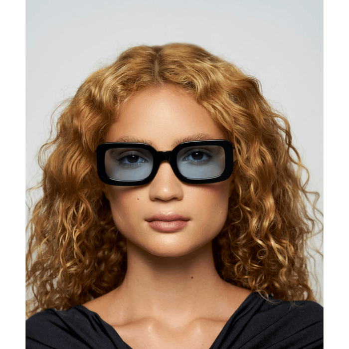 Elisa Johnson Lexi in Gloss Black Light Blue Lens Accessories Parts and Labour Hood River Oregon Clothing Store
