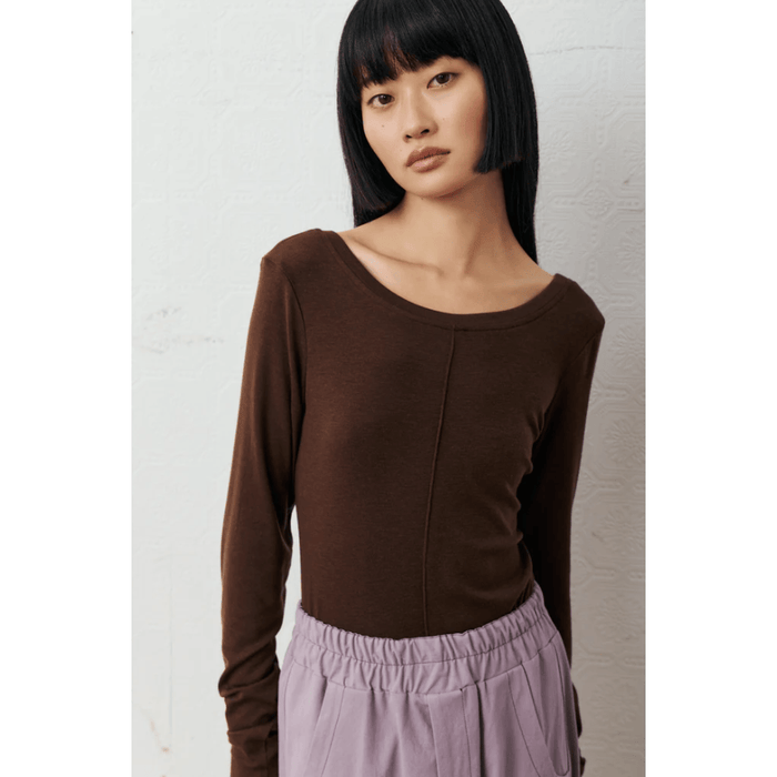 Eve Gravel Dash Top Chocolat / XS Shirts & Tops Parts and Labour Hood River Oregon Clothing Store