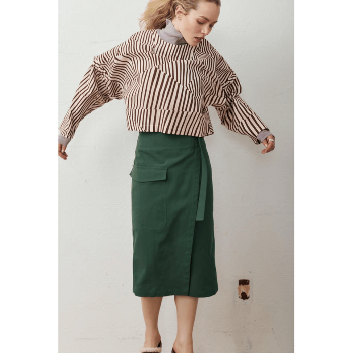 Eve Gravel Emilio Top Mocha Stripes / XS Shirts & Tops Parts and Labour Hood River Oregon Clothing Store