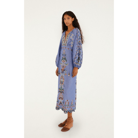 Farm Rio Garden Tapestry Embroidered Midi Dress Dresses Parts and Labour Hood River Oregon Clothing Store