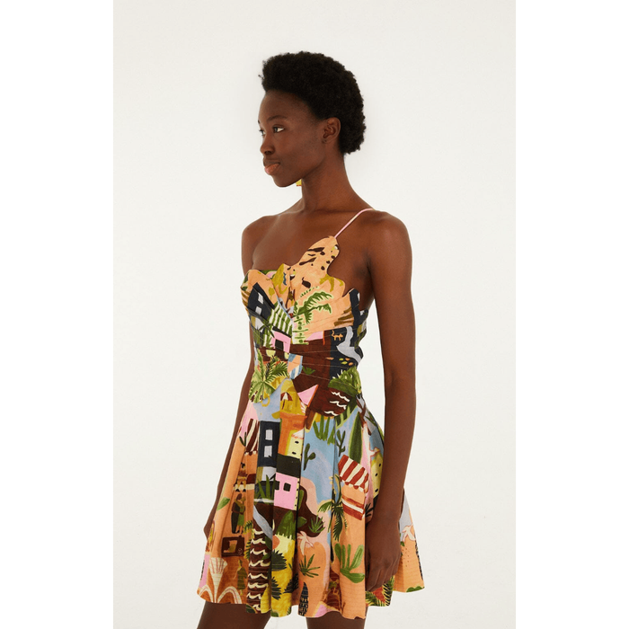 Farm Rio Multicolor Tropical Painting Mini Dress Dresses & Jumpsuits Parts and Labour Hood River Oregon Clothing Store