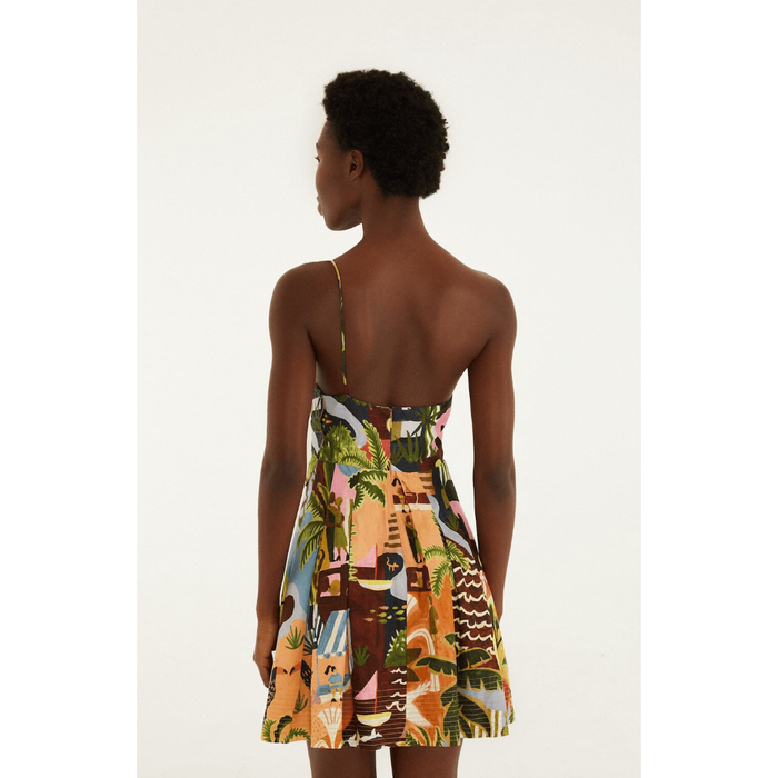 Farm Rio Multicolor Tropical Painting Mini Dress Dresses & Jumpsuits Parts and Labour Hood River Oregon Clothing Store