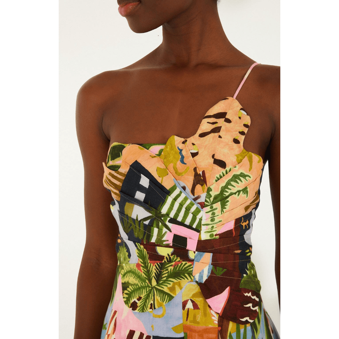 Farm Rio Multicolor Tropical Painting Mini Dress Dresses & Jumpsuits Parts and Labour Hood River Oregon Clothing Store