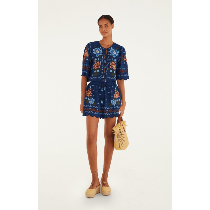 Farm Rio Stitched Garden Blouse Shirts & Tops Parts and Labour Hood River Oregon Clothing Store