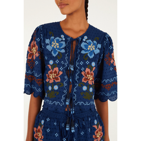 Farm Rio Stitched Garden Blouse Shirts & Tops Parts and Labour Hood River Oregon Clothing Store