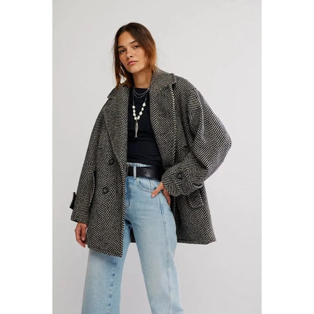 Free People Ari Wool Peacoat Coats & Jackets Parts and Labour Hood River Oregon Clothing Store