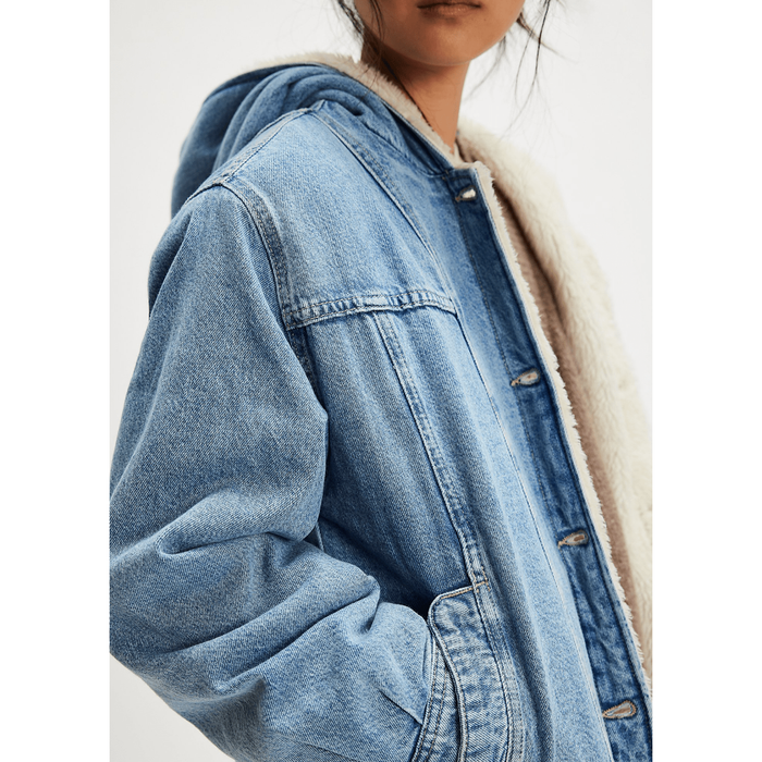 Free People Asher Cozy Denim Jacket Coats & Jackets Parts and Labour Hood River Oregon Clothing Store